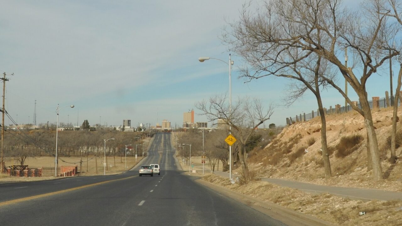 Broadway Street in downtown Lubbock